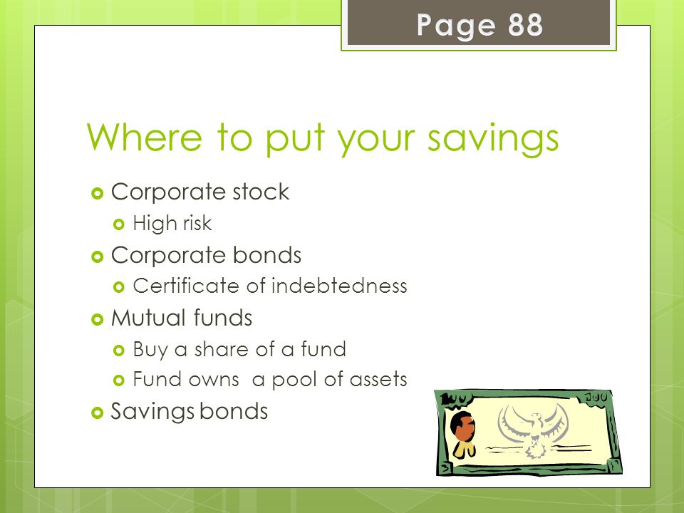 Where to put your savings