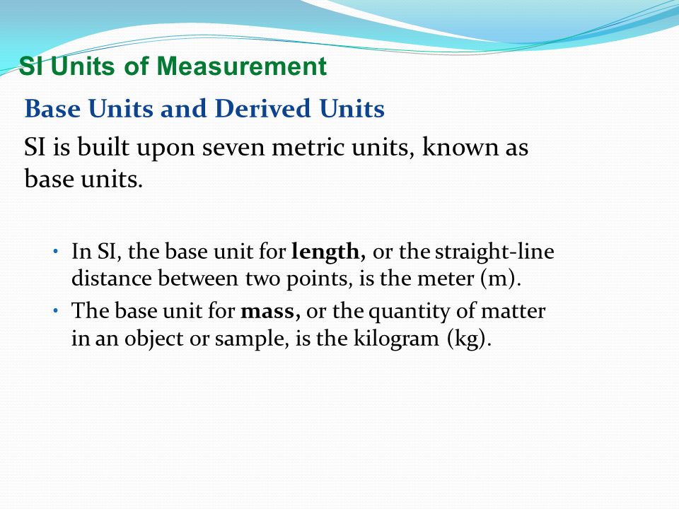 SI Units of Measurement