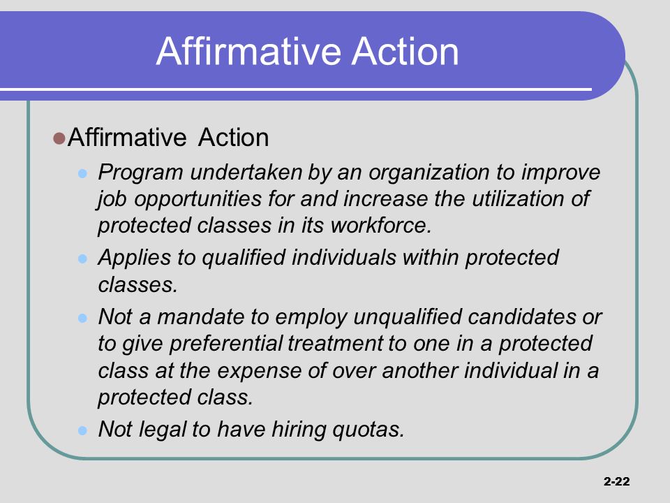 Affirmative Action Affirmative Action