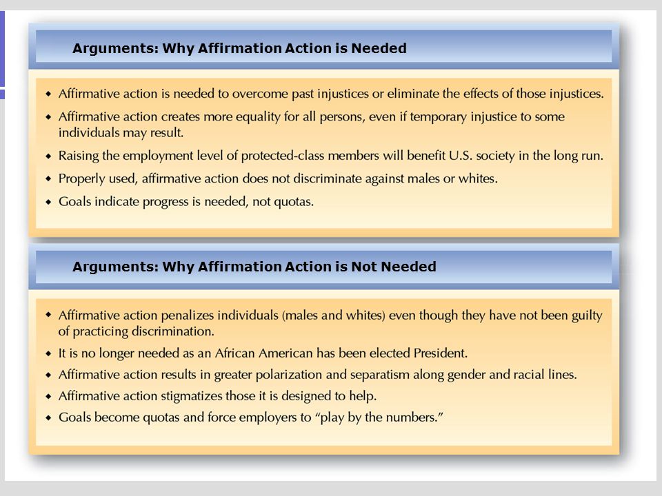 The Debate about Affirmative Action