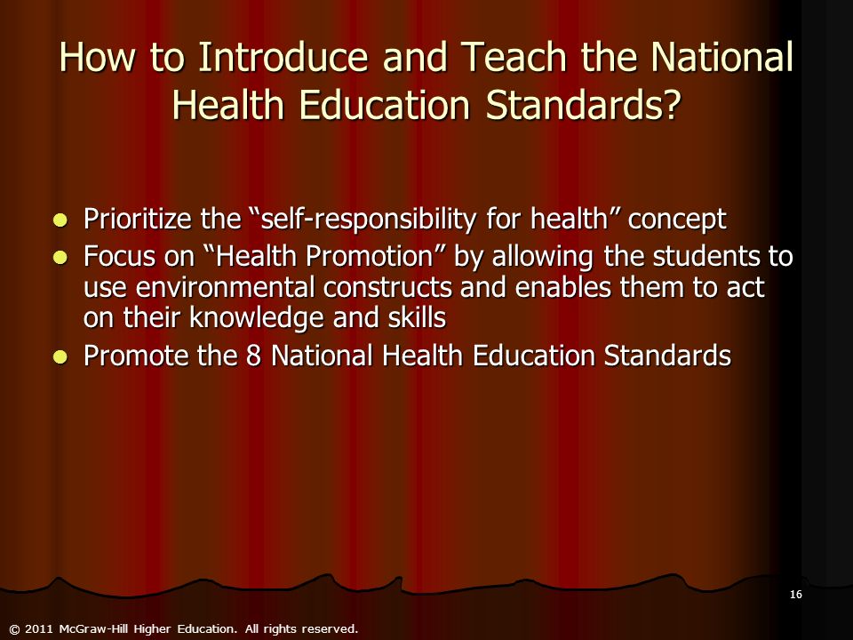 How to Introduce and Teach the National Health Education Standards