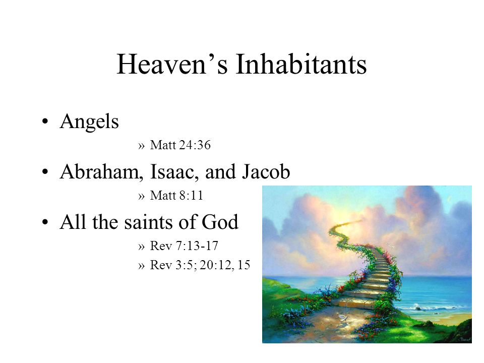 Heaven’s Inhabitants Angels Abraham, Isaac, and Jacob