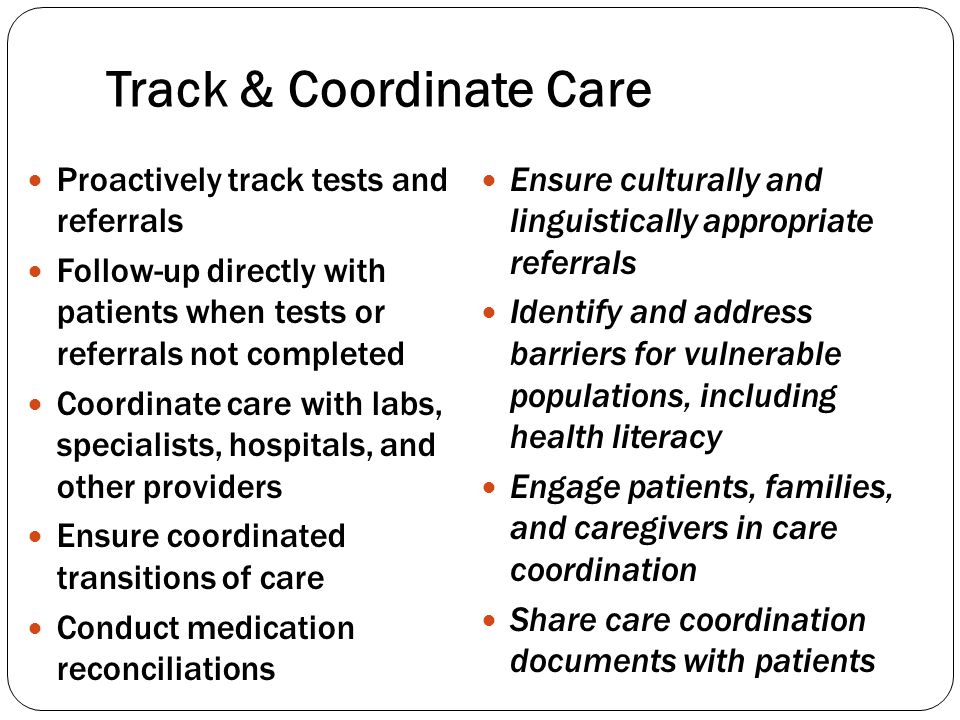 Track & Coordinate Care