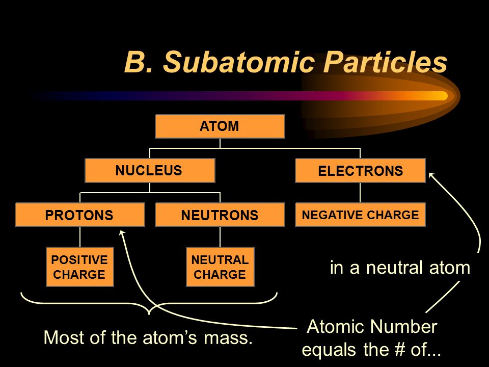 B. Subatomic Particles in a neutral atom Atomic Number
