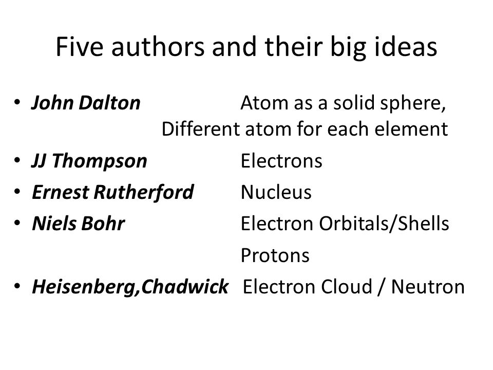 Five authors and their big ideas