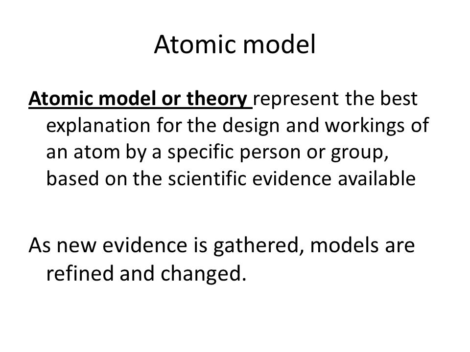 Atomic model