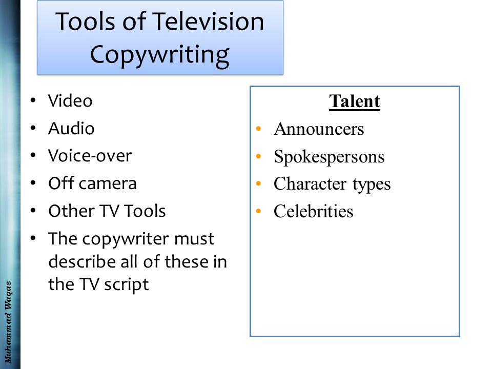 Tools of Television Copywriting