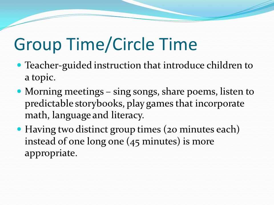 Group Time/Circle Time