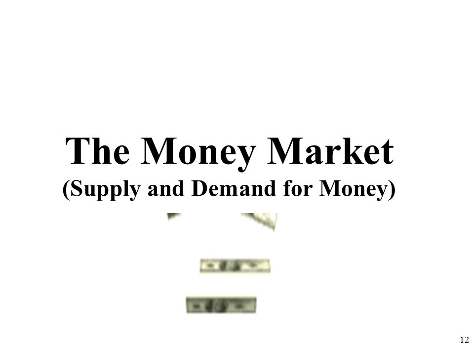 The Money Market (Supply and Demand for Money)