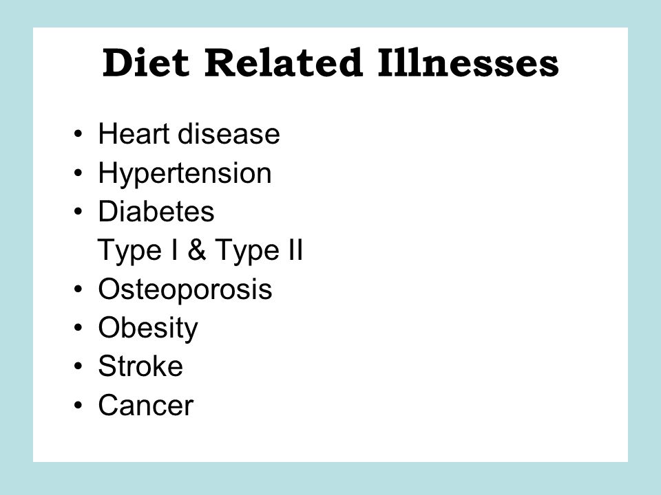 Diet Related Illnesses