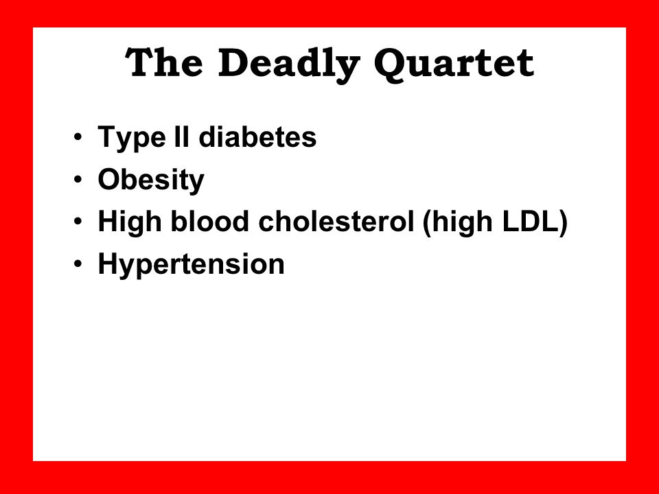 The Deadly Quartet Type II diabetes Obesity