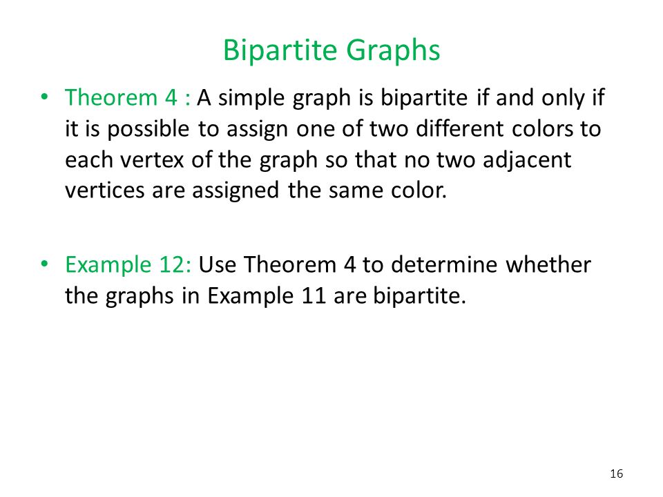 Bipartite Graphs
