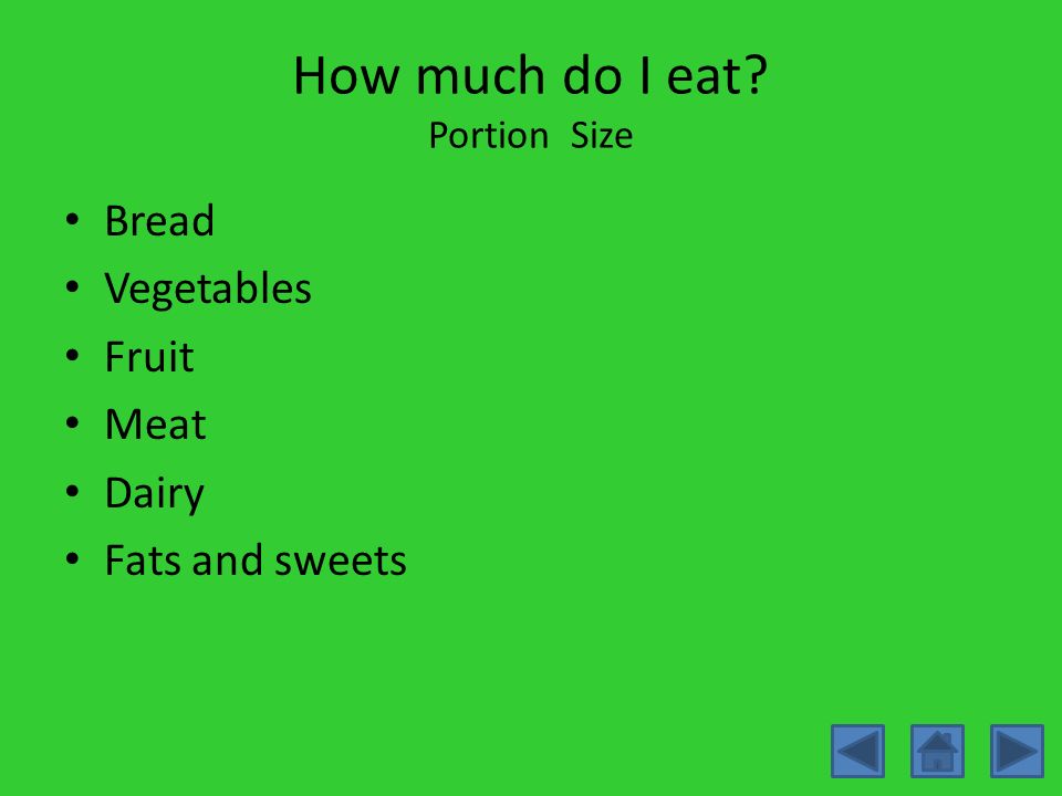 How much do I eat Portion Size