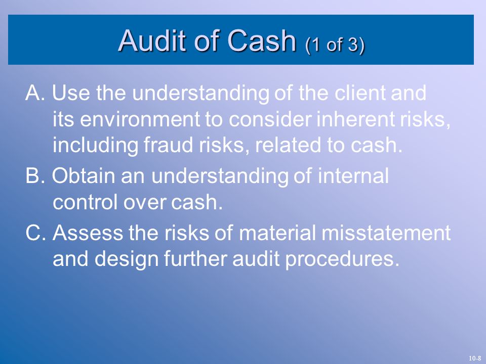 Audit of Cash (1 of 3)