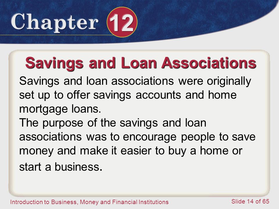 Savings and Loan Associations