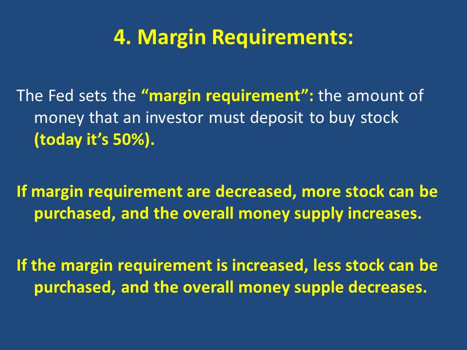 4. Margin Requirements: