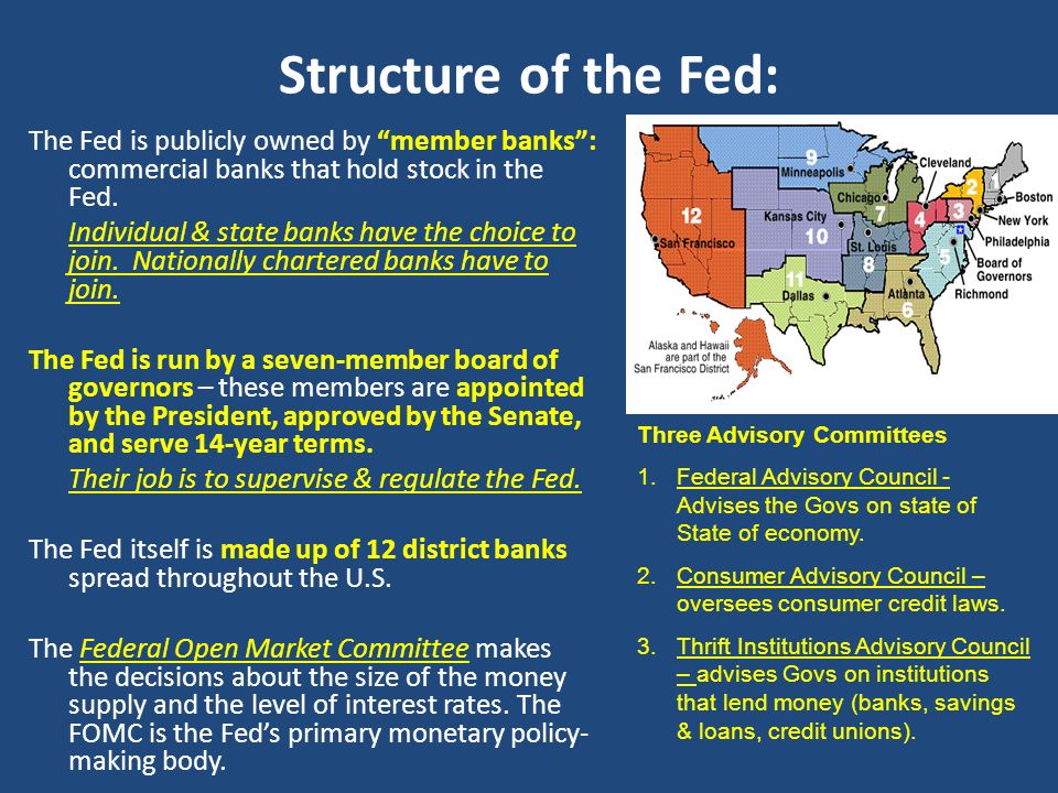 Structure of the Fed: