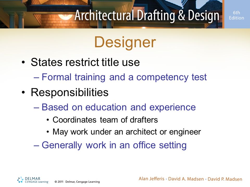 Designer States restrict title use Responsibilities