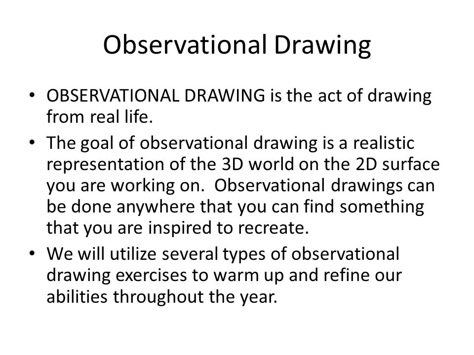Observational Drawing
