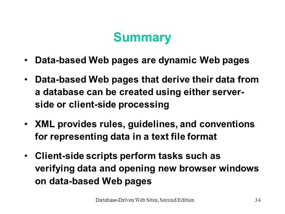Database-Driven Web Sites, Second Edition