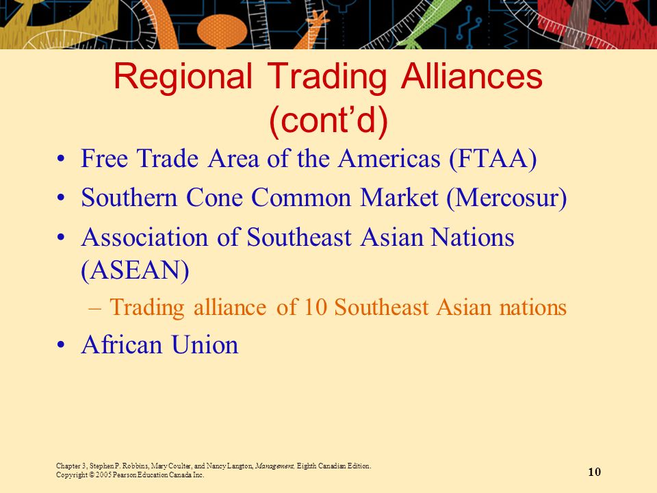 Regional Trading Alliances (cont’d)