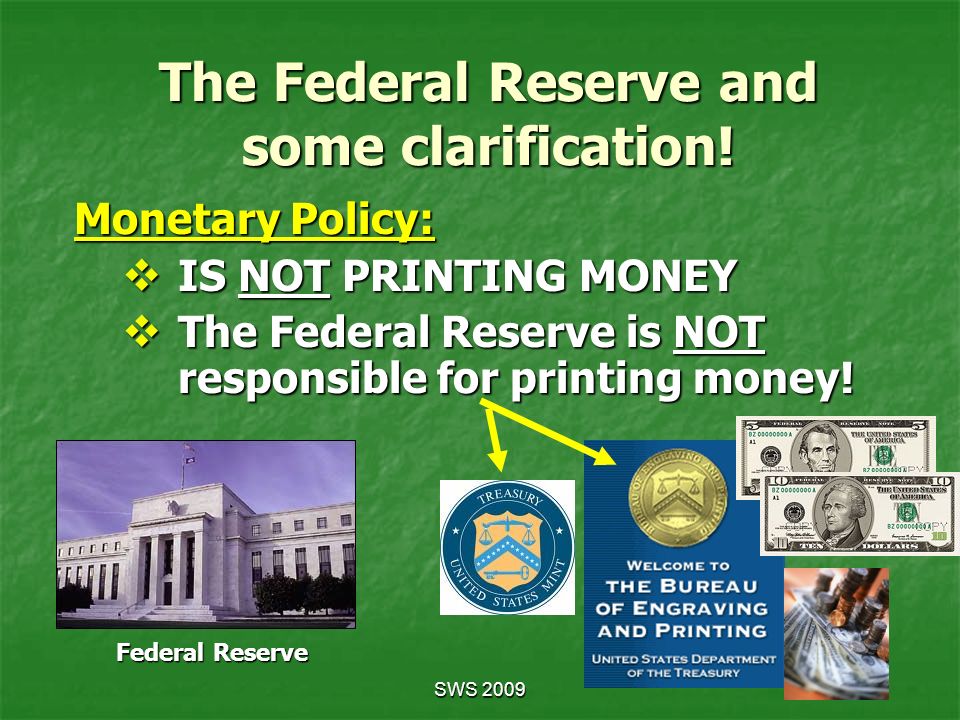 The Federal Reserve and some clarification!