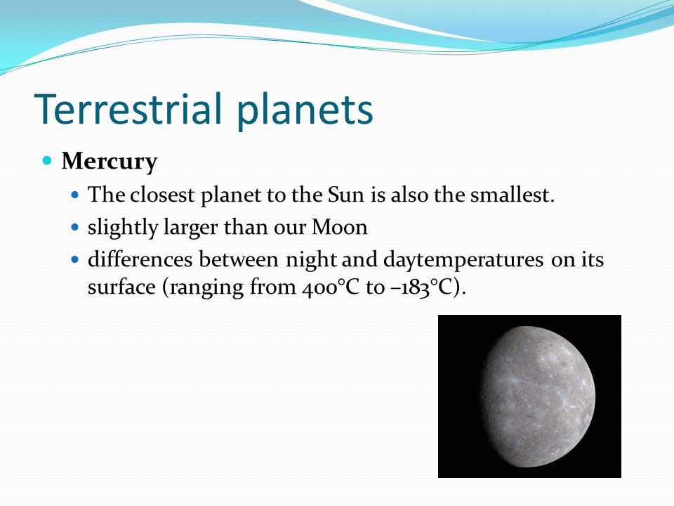 Terrestrial planets Mercury
