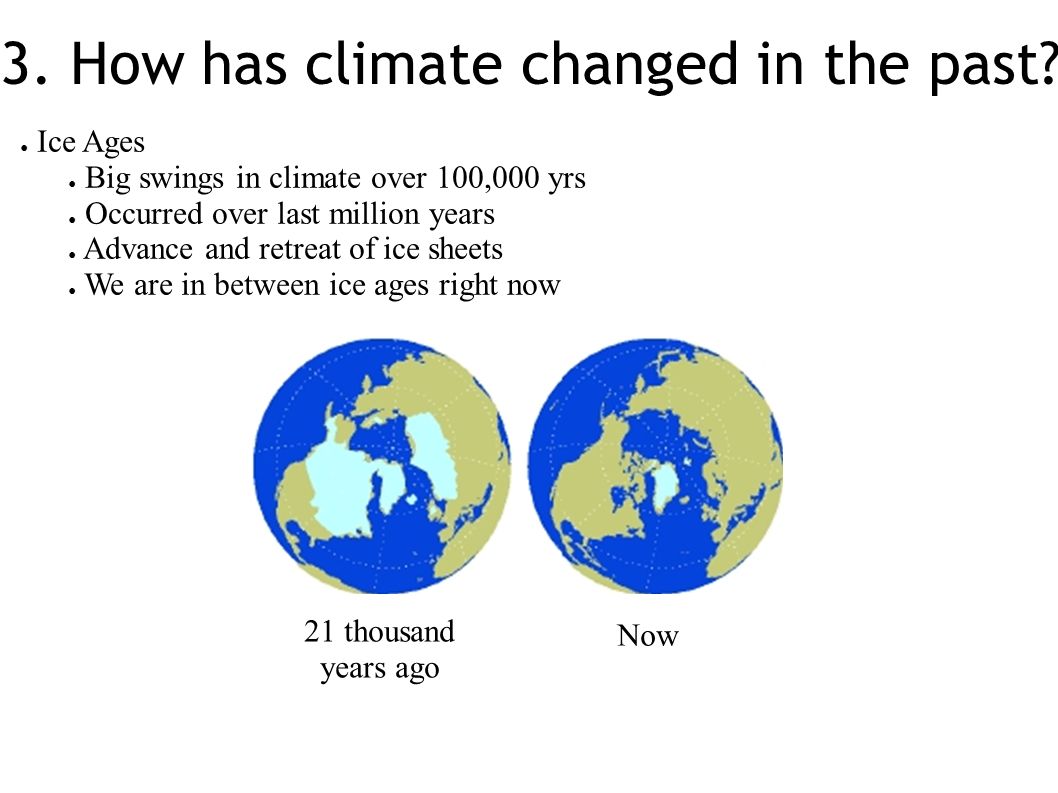 3. How has climate changed in the past