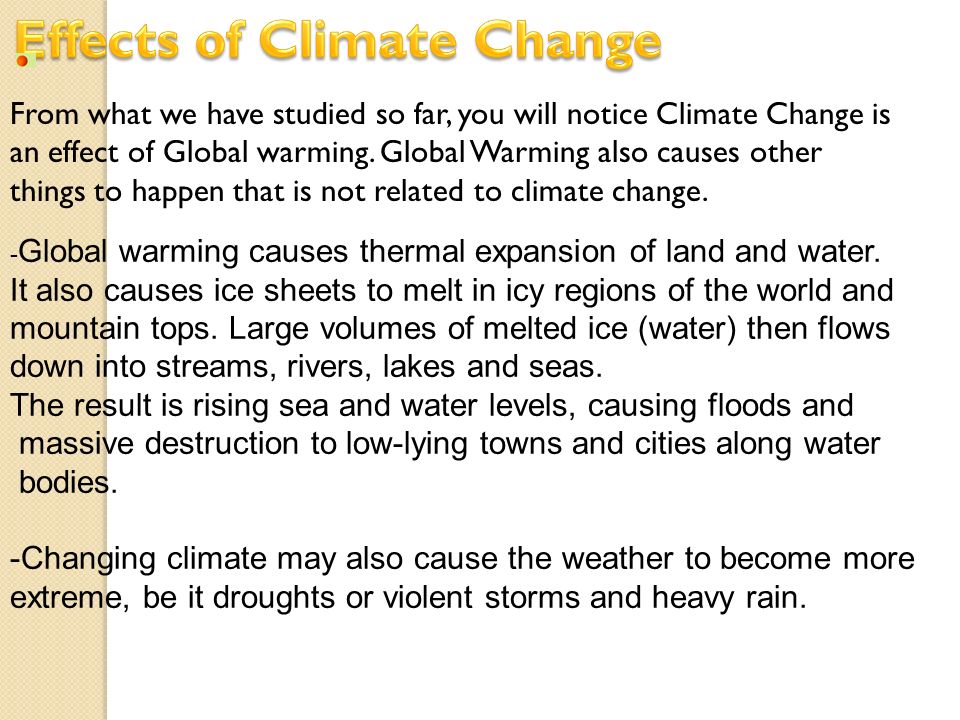 Effects of Climate Change