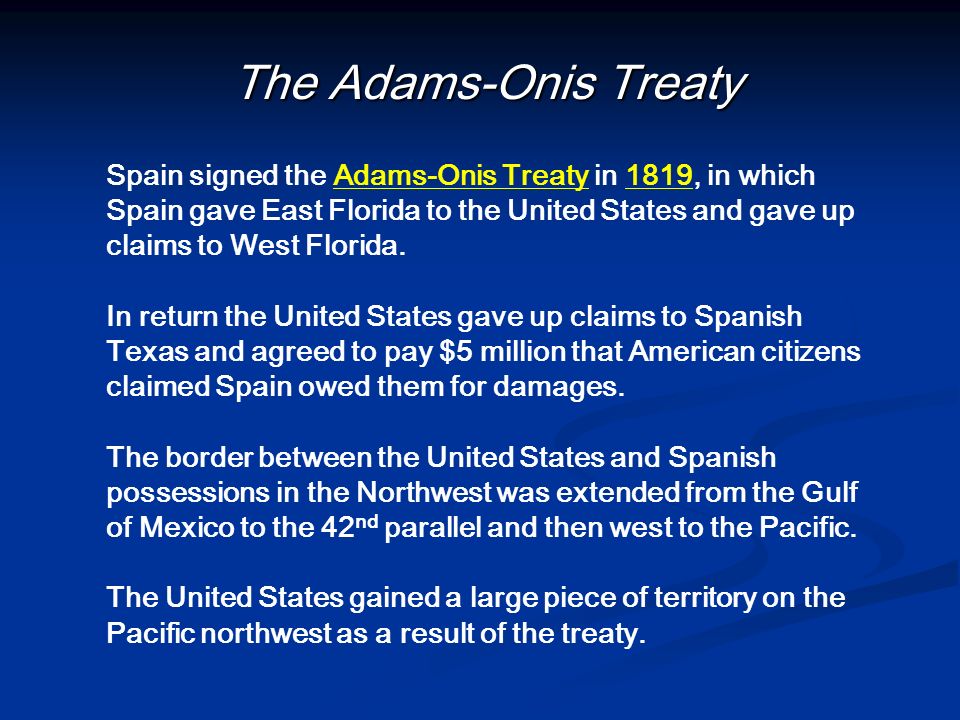 The Adams-Onis Treaty