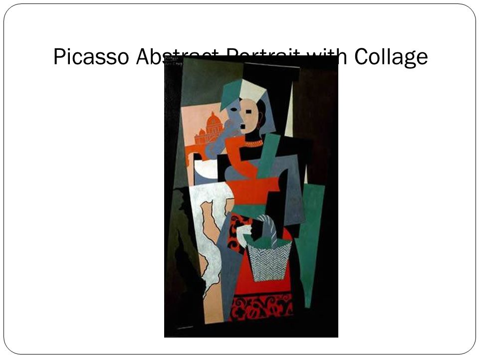 Picasso Abstract Portrait with Collage