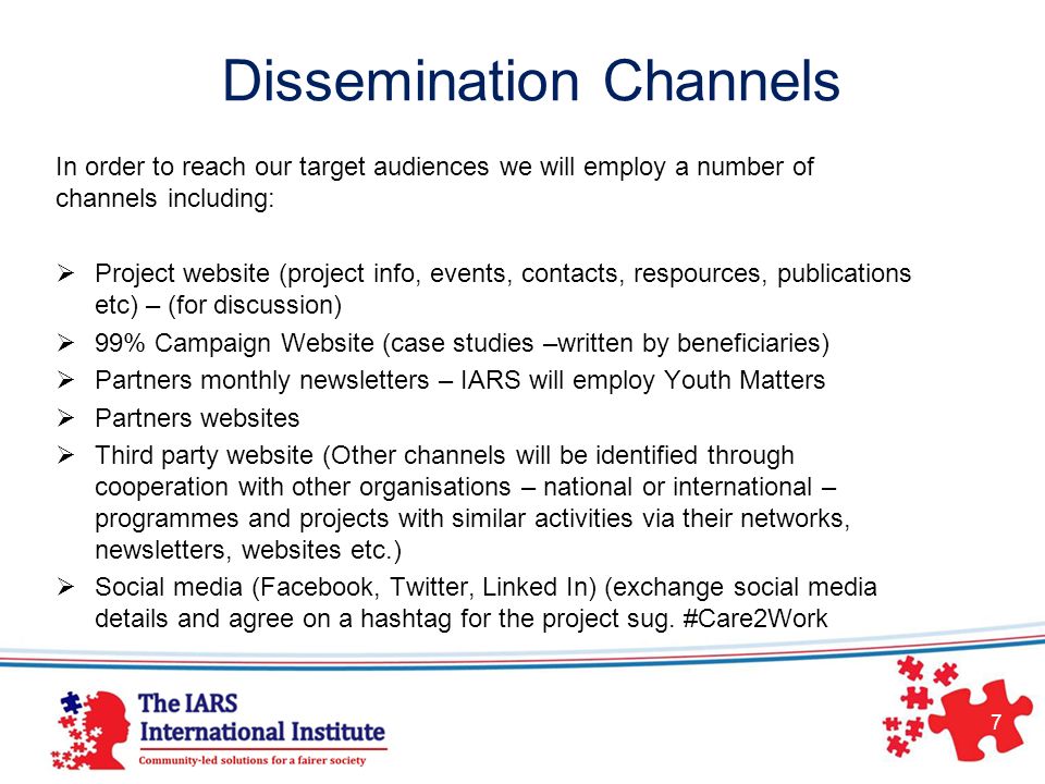 Dissemination Channels