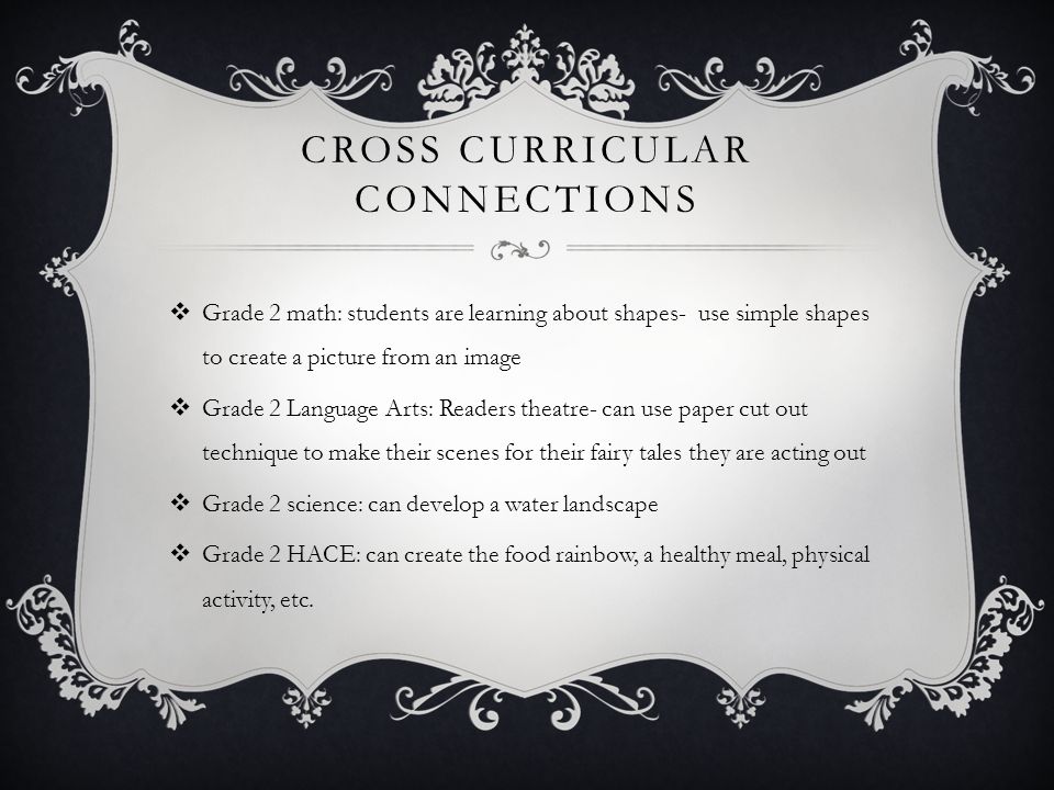 Cross curricular connections
