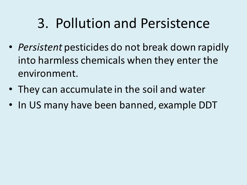 3. Pollution and Persistence