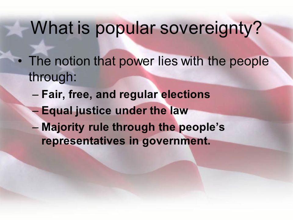 What is popular sovereignty
