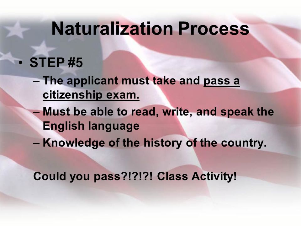 Naturalization Process