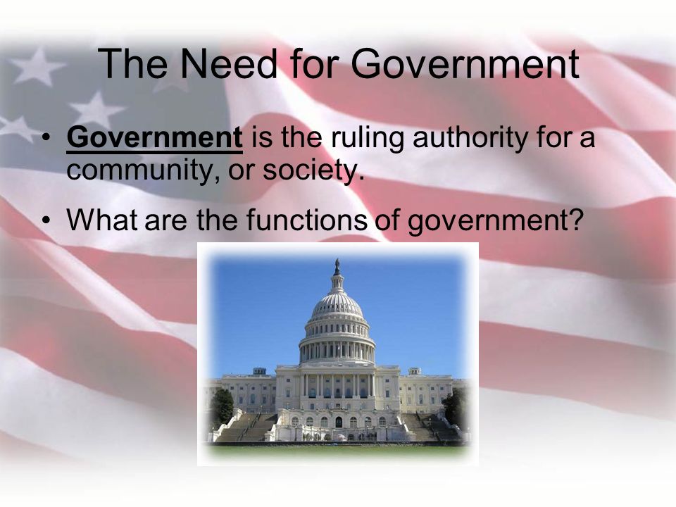 The Need for Government