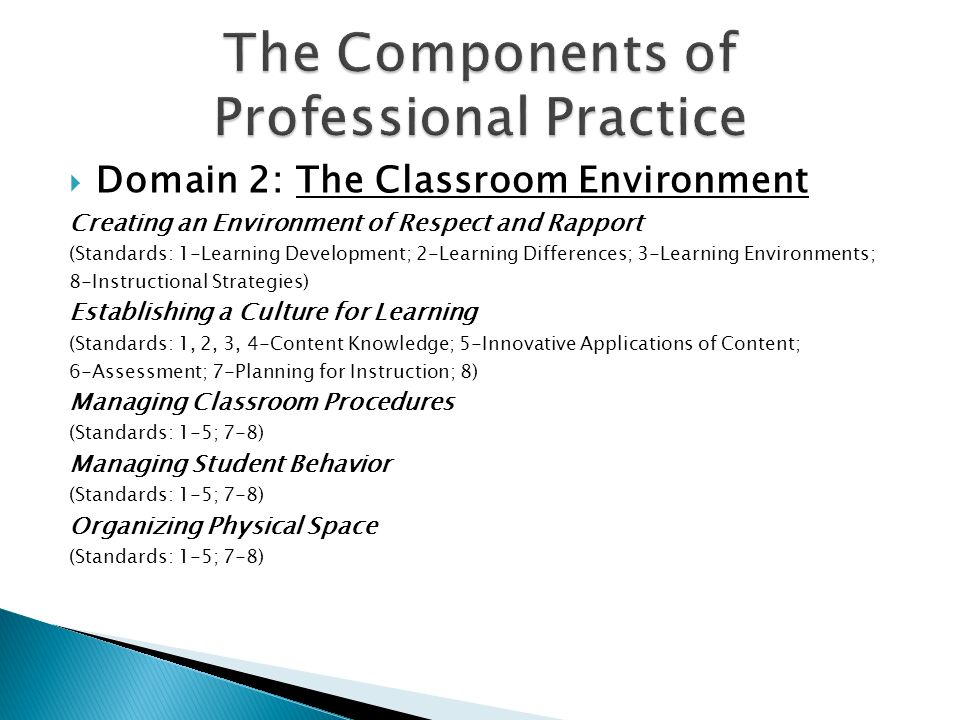 The Components of Professional Practice