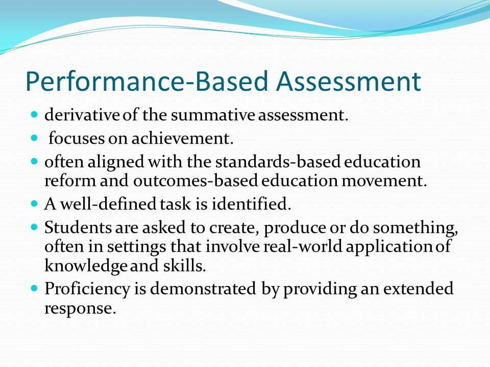 Performance-Based Assessment