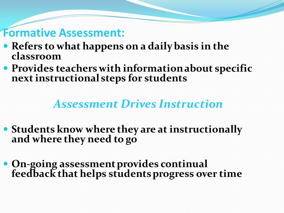 Formative Assessment: