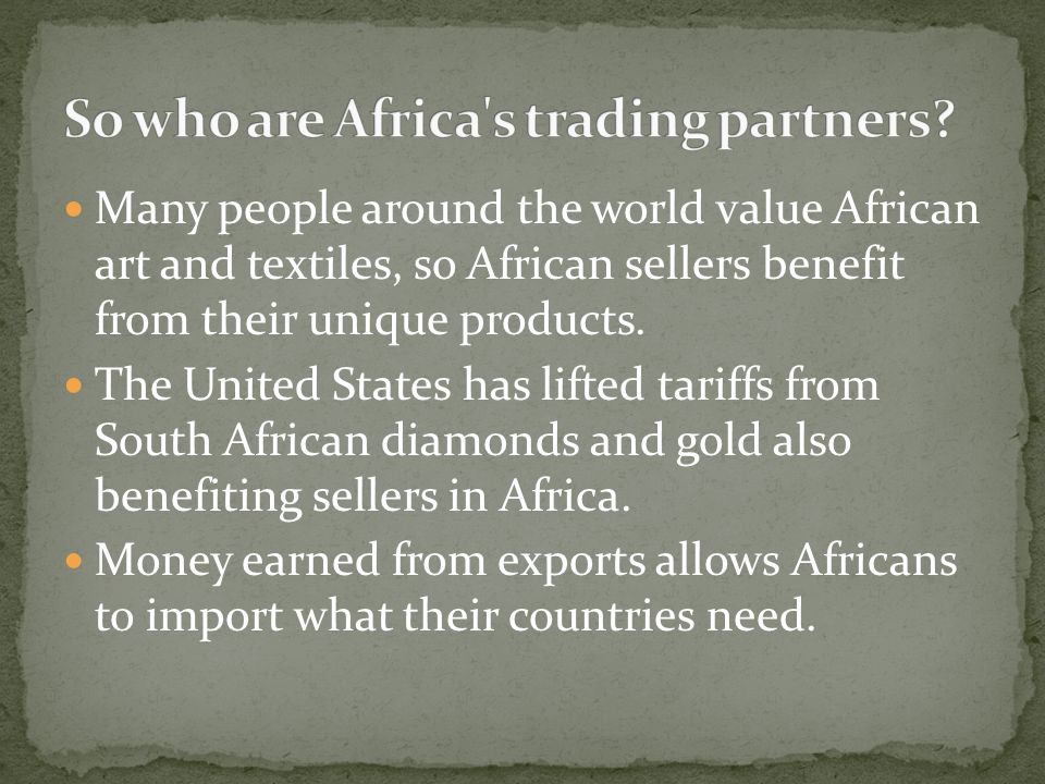 So who are Africa s trading partners