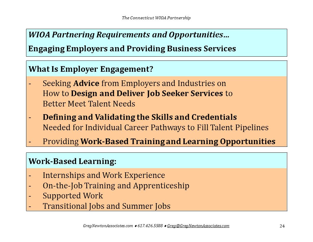 WIOA Partnering Requirements and Opportunities…