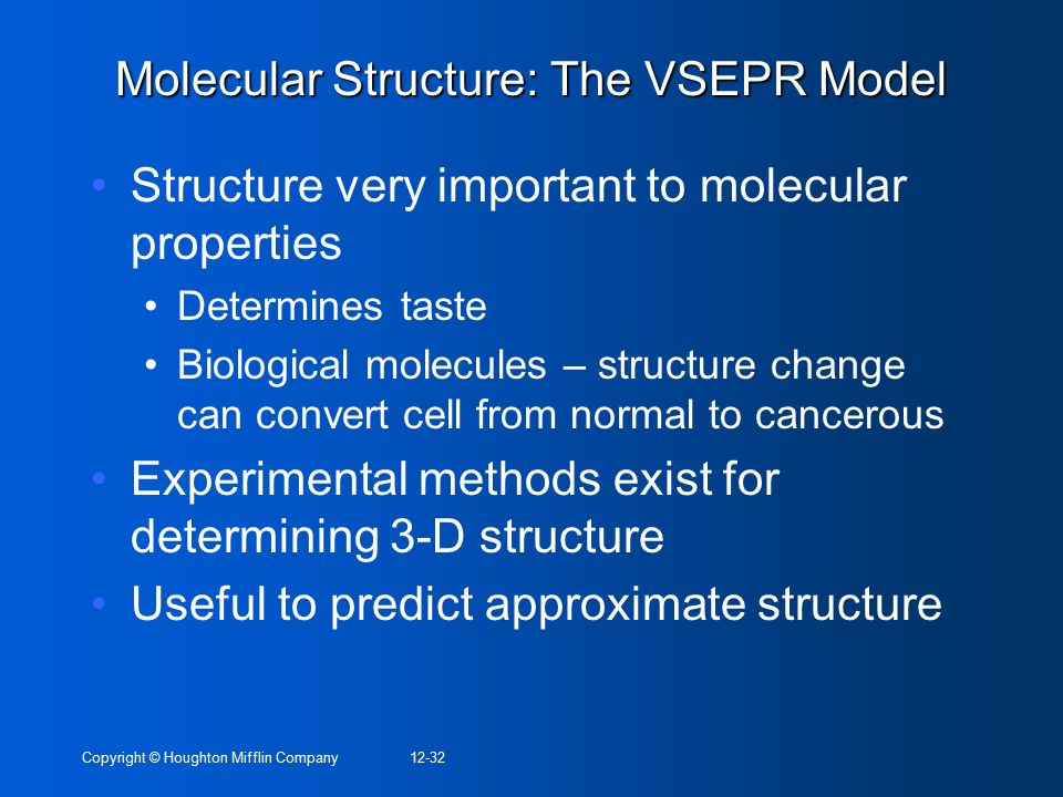 Molecular Structure: The VSEPR Model