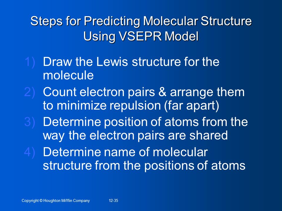 Steps for Predicting Molecular Structure Using VSEPR Model