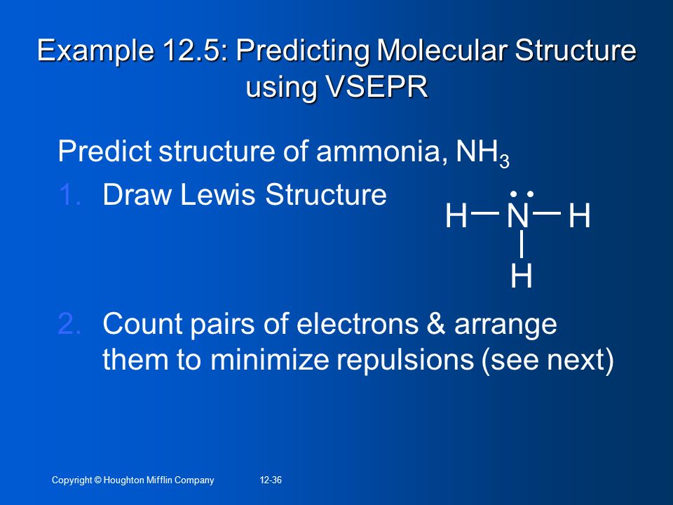Example 12.5: Predicting Molecular Structure using VSEPR
