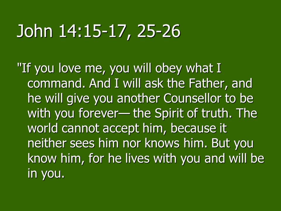 John 14:15-17, 25-26