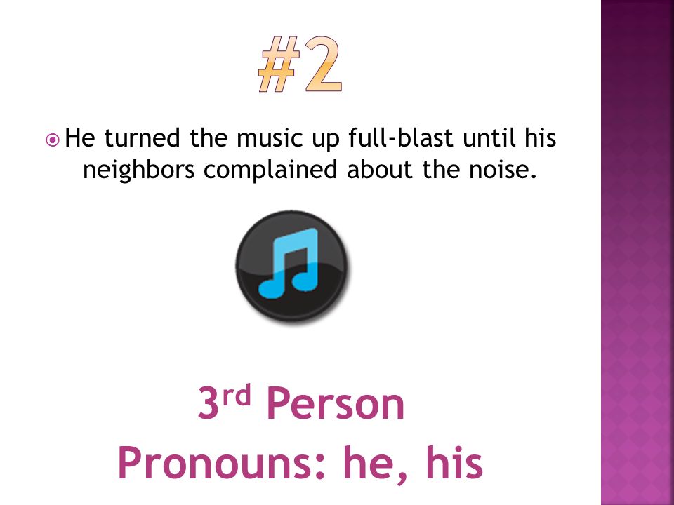 #2 3rd Person Pronouns: he, his