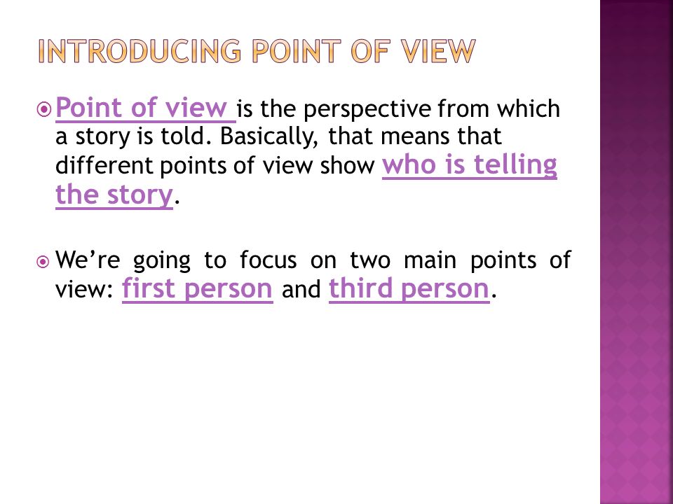 Introducing Point of View