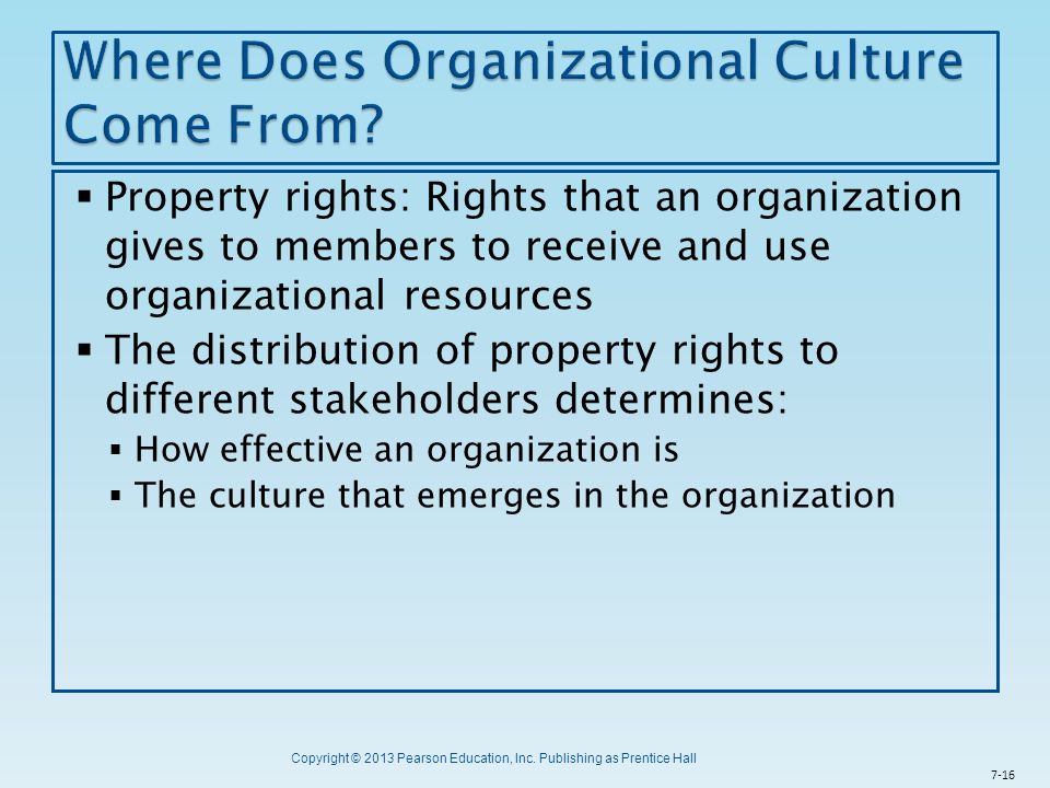 Where Does Organizational Culture Come From