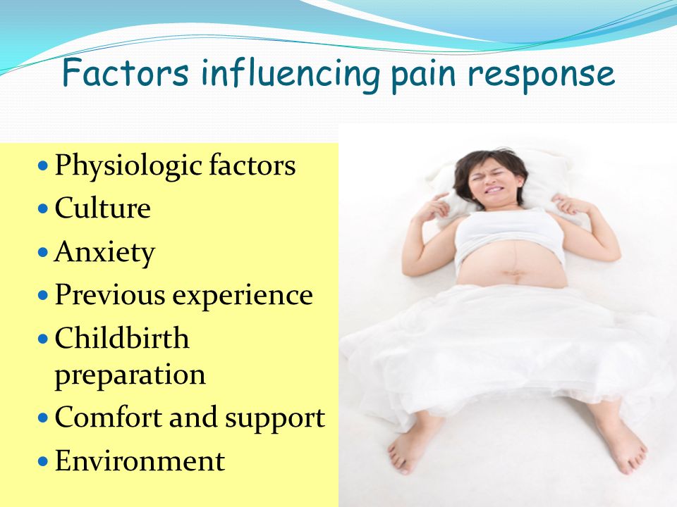 Factors influencing pain response